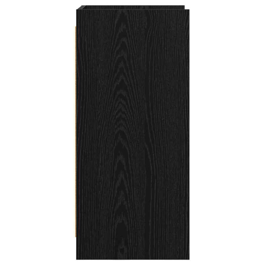 Dressoir Zwart eiken 40 x 36 x 80 cm Bewerkt hout