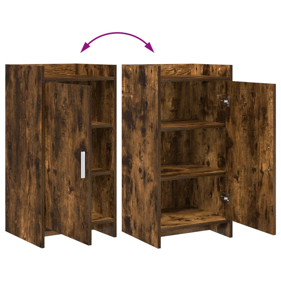 Dressoir Gerookt eiken 40 x 36 x 80 cm Bewerkt hout
