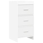 Dressoir 40x36x80 cm wit bewerkt hout