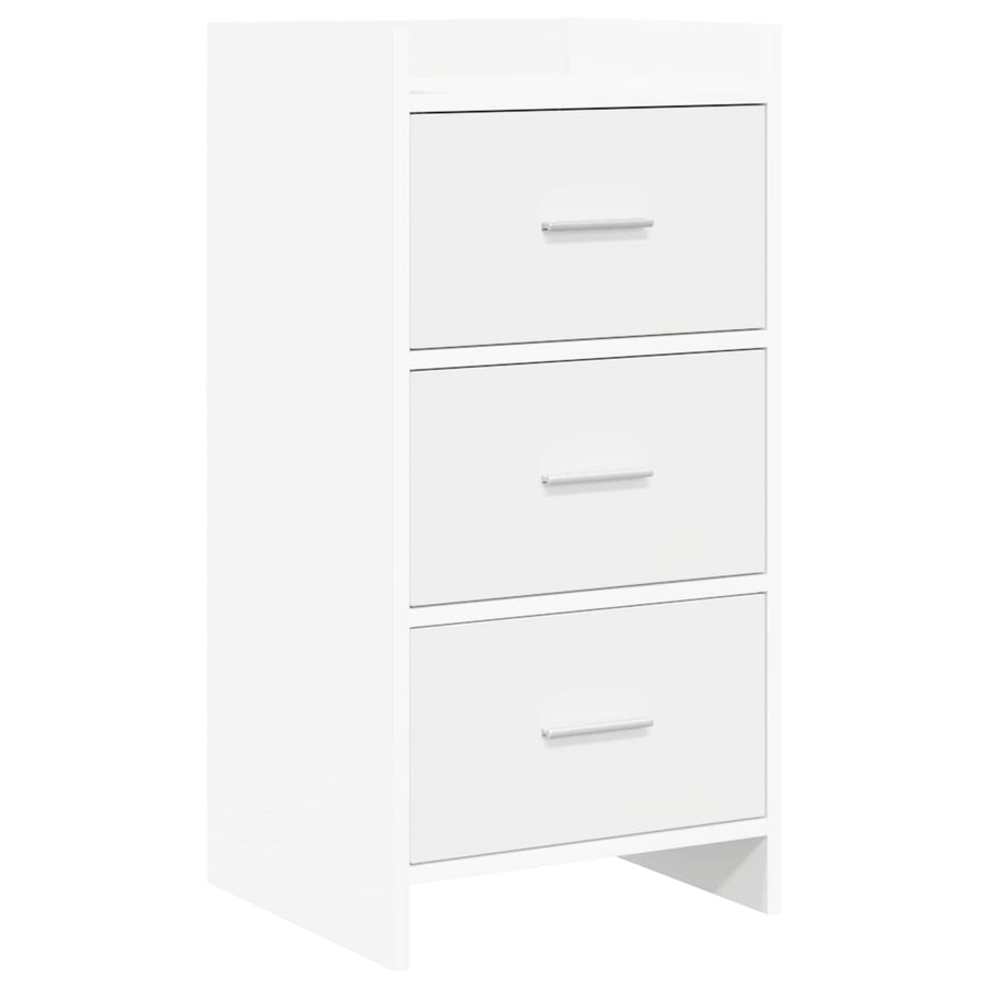 Dressoir Wit 40 x 36 x 80 cm Bewerkt hout