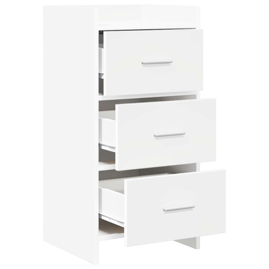Dressoir Wit 40 x 36 x 80 cm Bewerkt hout