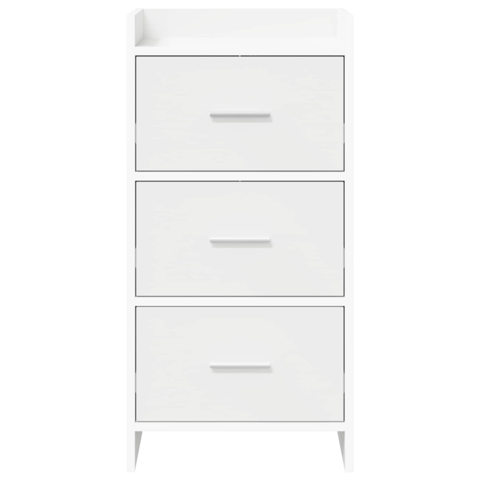 Dressoir Wit 40 x 36 x 80 cm Bewerkt hout