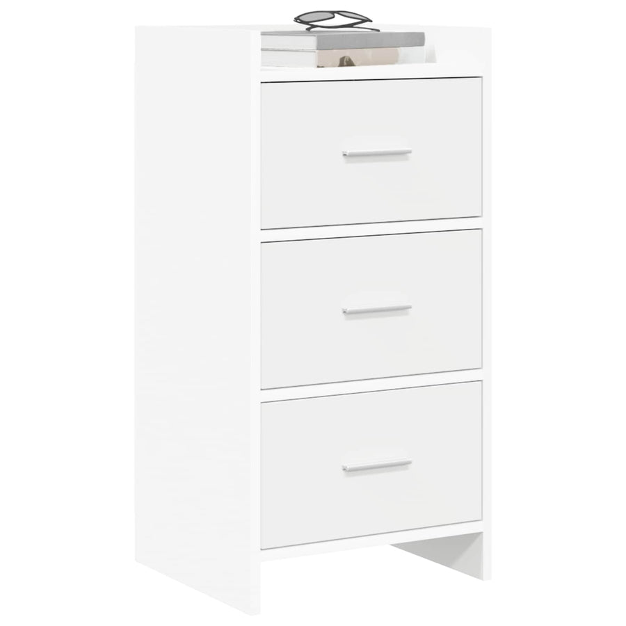 Dressoir Wit 40 x 36 x 80 cm Bewerkt hout