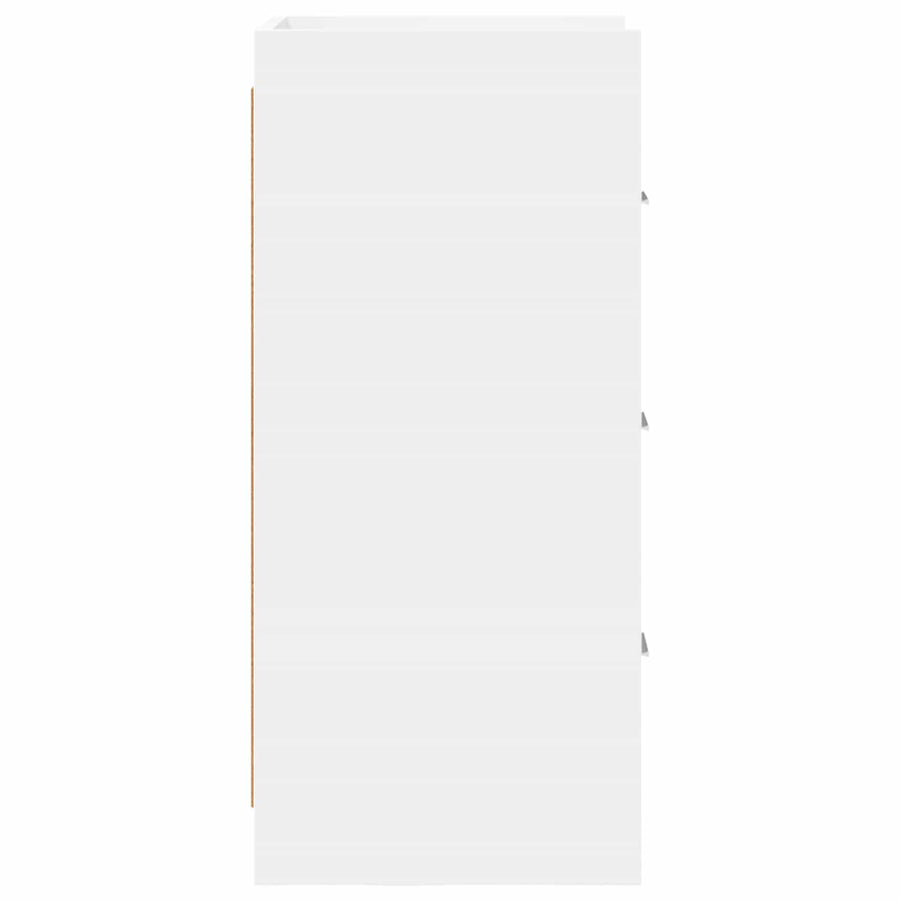 Dressoir Wit 40 x 36 x 80 cm Bewerkt hout