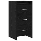 Dressoir 40x36x80 cm zwart eiken bewerkt hout