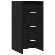 Dressoir 40x36x80 cm zwart eiken bewerkt hout