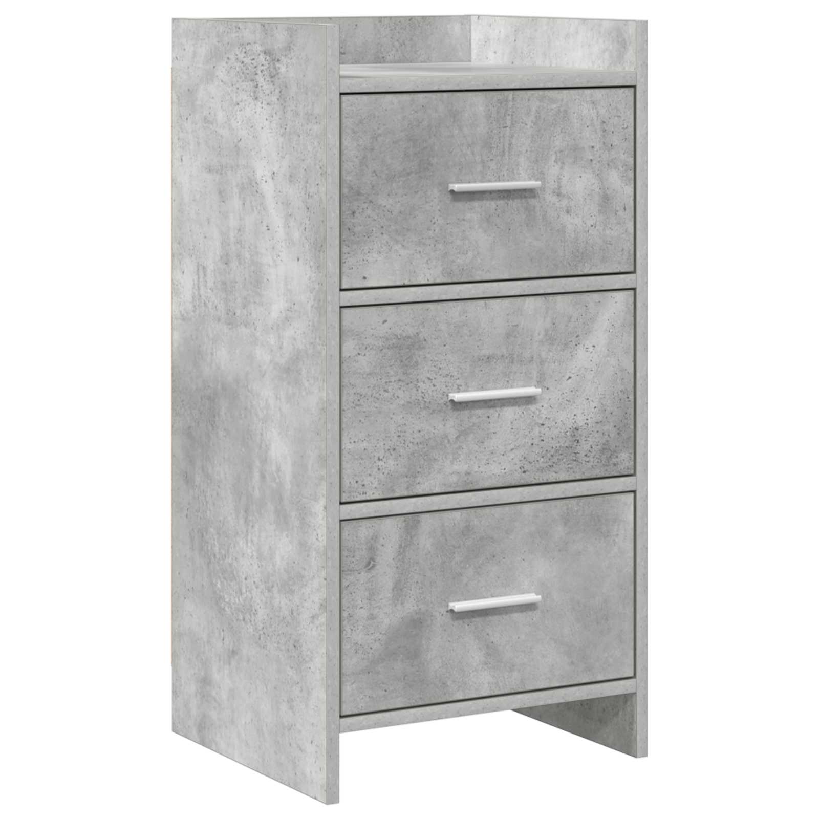 Dressoir Betongrijs 40 x 36 x 80 cm Bewerkt hout