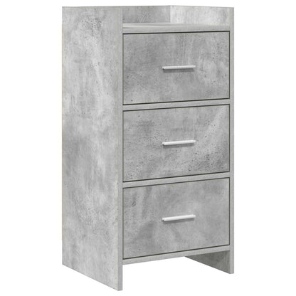 Dressoir Betongrijs 40 x 36 x 80 cm Bewerkt hout