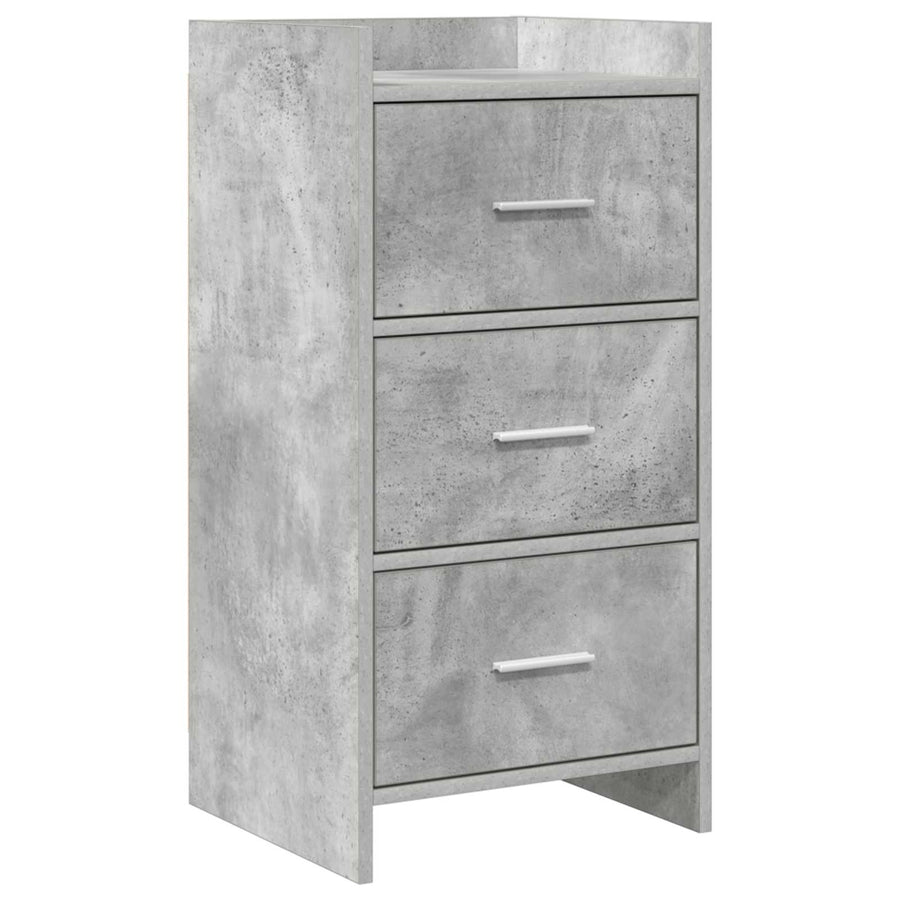 Dressoir Betongrijs 40 x 36 x 80 cm Bewerkt hout