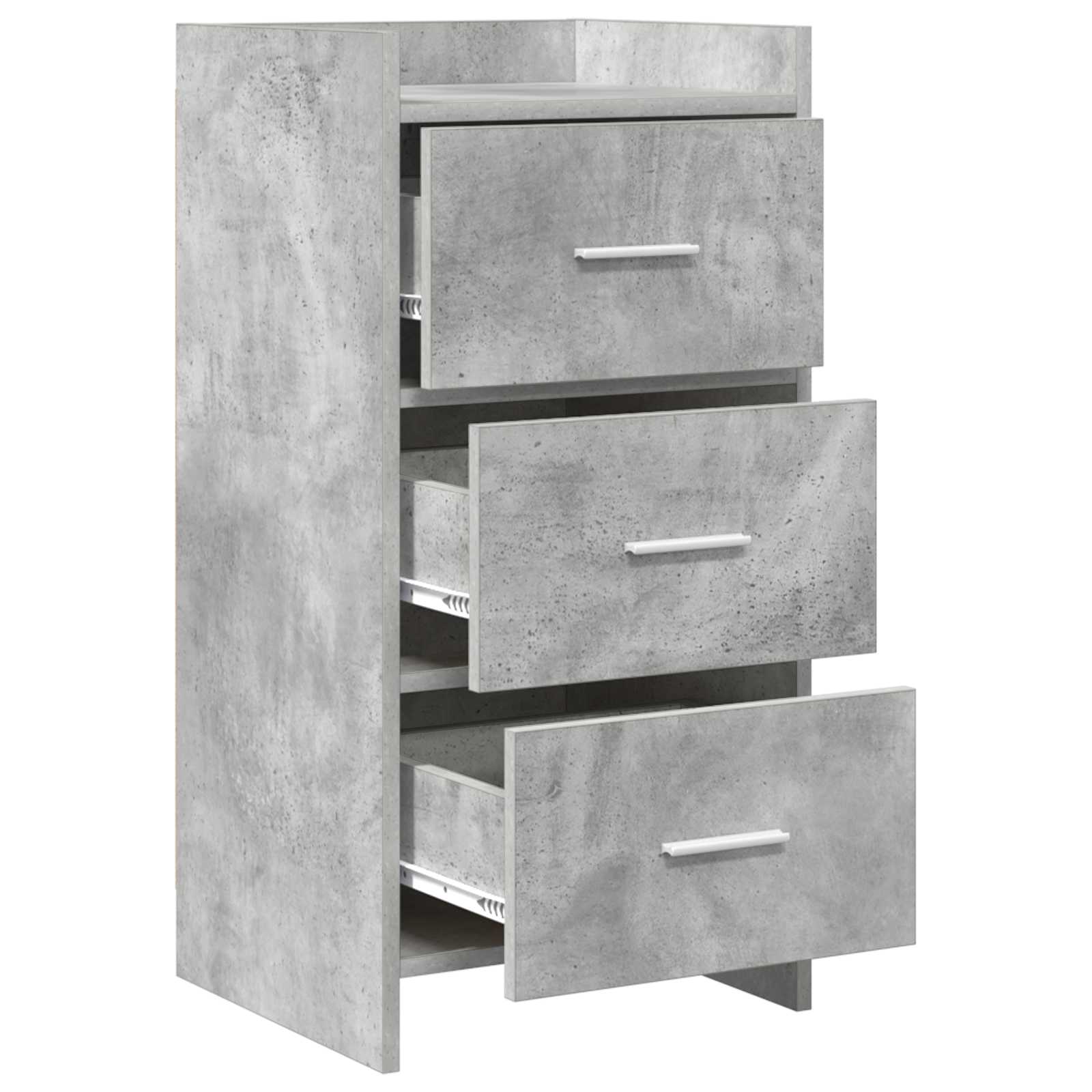 Dressoir Betongrijs 40 x 36 x 80 cm Bewerkt hout
