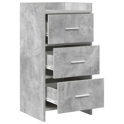 Dressoir Betongrijs 40 x 36 x 80 cm Bewerkt hout