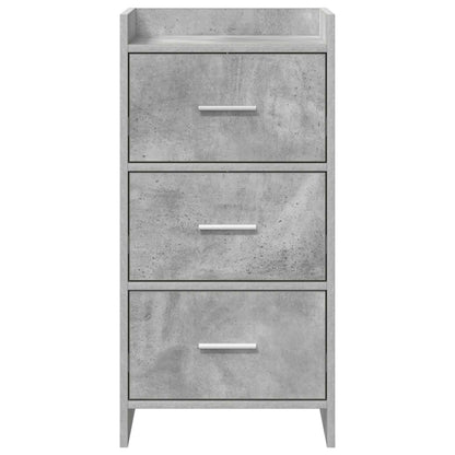 Dressoir Betongrijs 40 x 36 x 80 cm Bewerkt hout