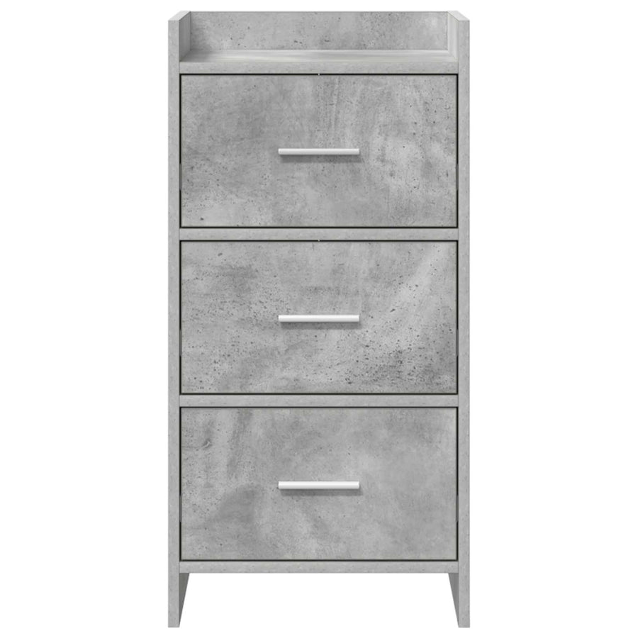 Dressoir Betongrijs 40 x 36 x 80 cm Bewerkt hout