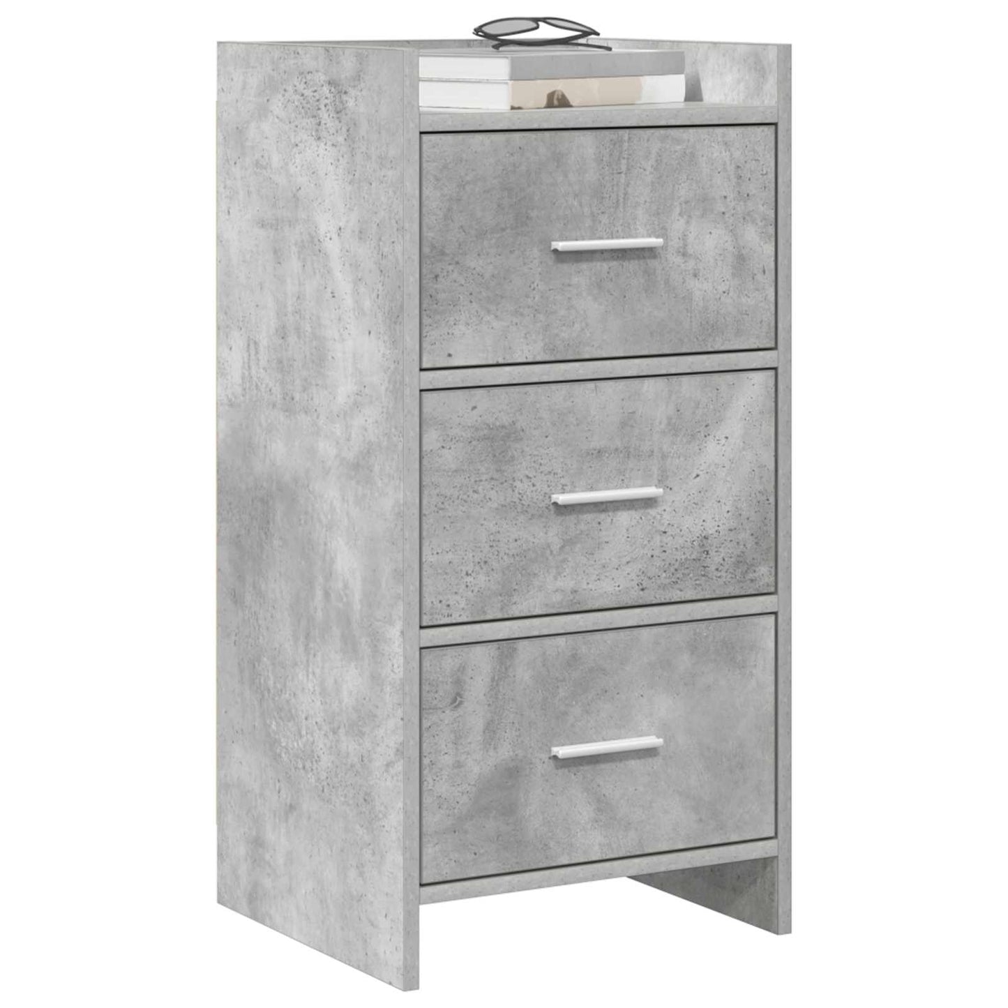Dressoir Betongrijs 40 x 36 x 80 cm Bewerkt hout