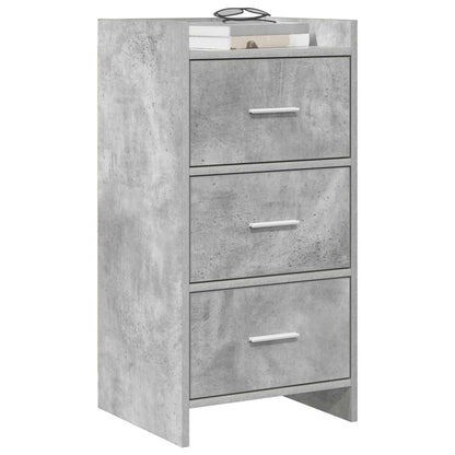 Dressoir Betongrijs 40 x 36 x 80 cm Bewerkt hout