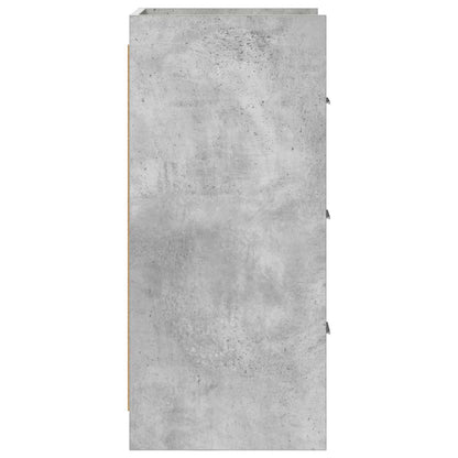 Dressoir Betongrijs 40 x 36 x 80 cm Bewerkt hout