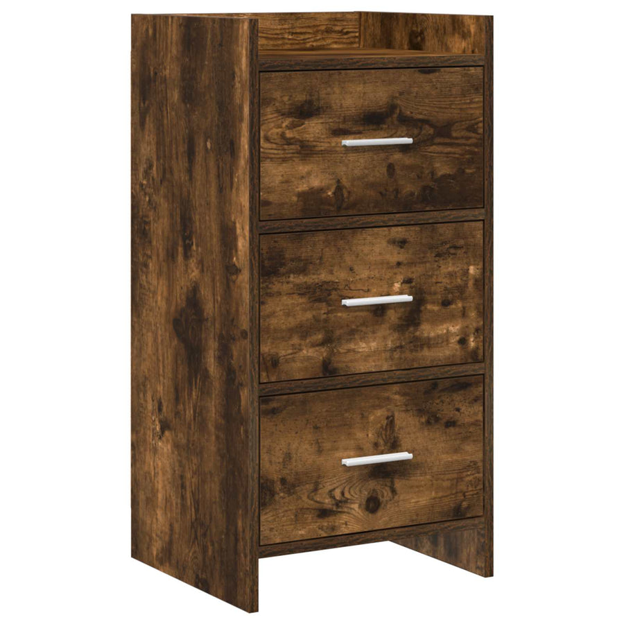 Dressoir Gerookt eiken 40 x 36 x 80 cm Bewerkt hout