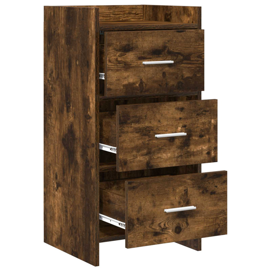Dressoir Gerookt eiken 40 x 36 x 80 cm Bewerkt hout