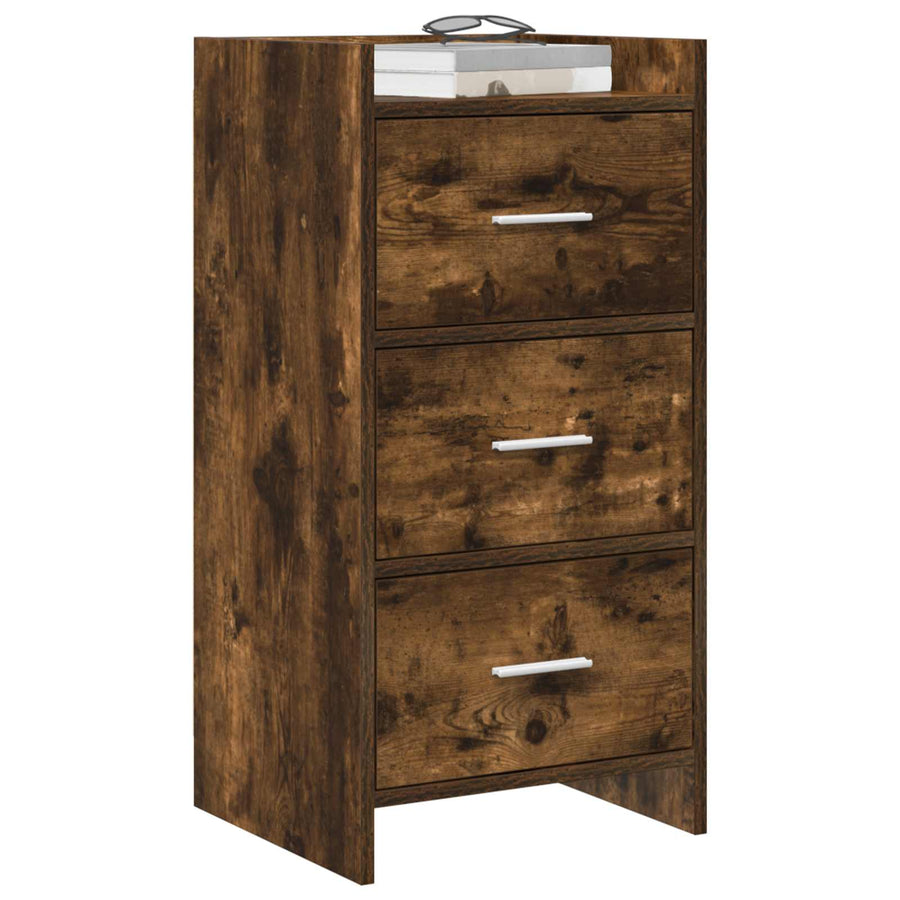 Dressoir Gerookt eiken 40 x 36 x 80 cm Bewerkt hout