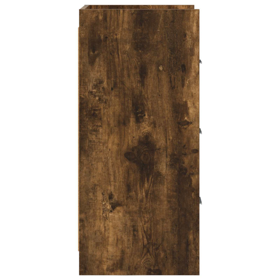 Dressoir Gerookt eiken 40 x 36 x 80 cm Bewerkt hout
