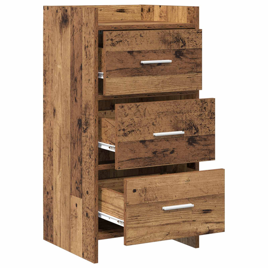 Dressoir Oud hout 40 x 36 x 80 cm Bewerkt hout