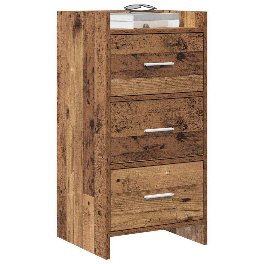 Dressoir Oud hout 40 x 36 x 80 cm Bewerkt hout