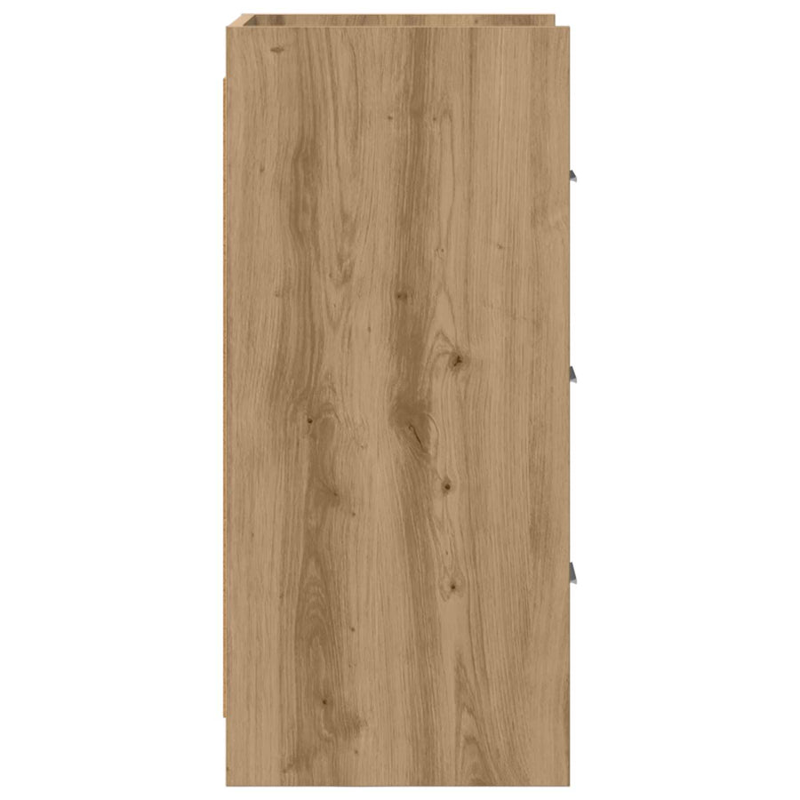 Dressoir Artisanaal eiken 40 x 36 x 80 cm Bewerkt hout