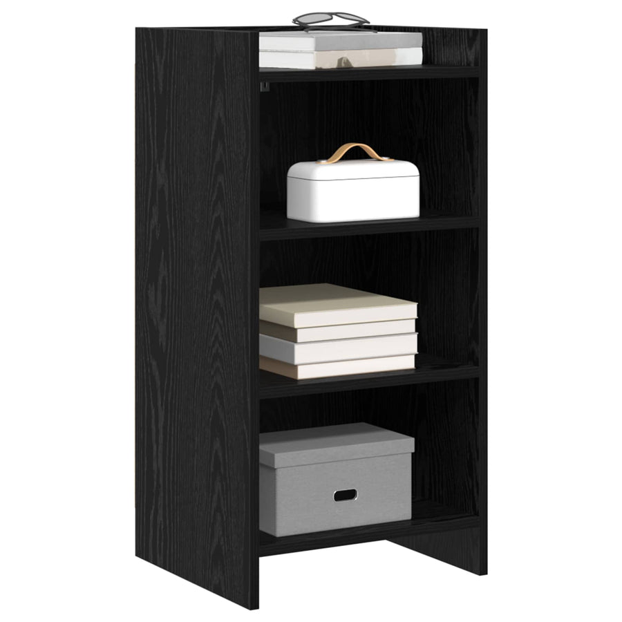 Dressoir Zwart eiken 40 x 36 x 80 cm Bewerkt hout