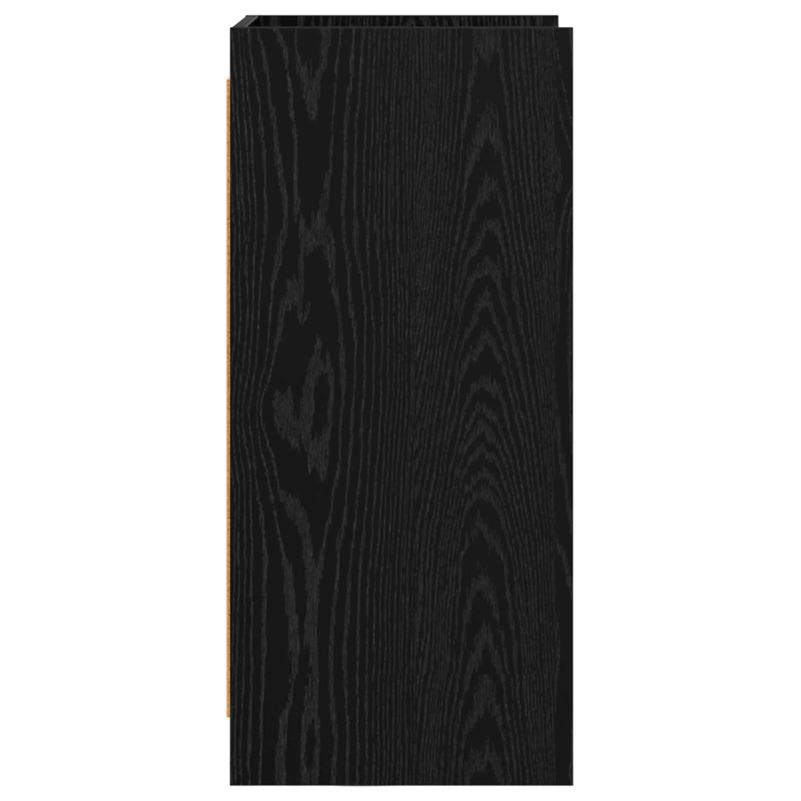 Dressoir Zwart eiken 40 x 36 x 80 cm Bewerkt hout