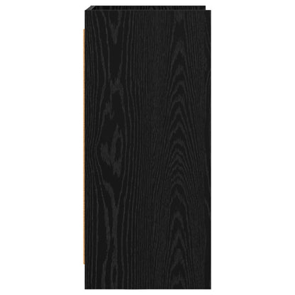 Dressoir Zwart eiken 40 x 36 x 80 cm Bewerkt hout