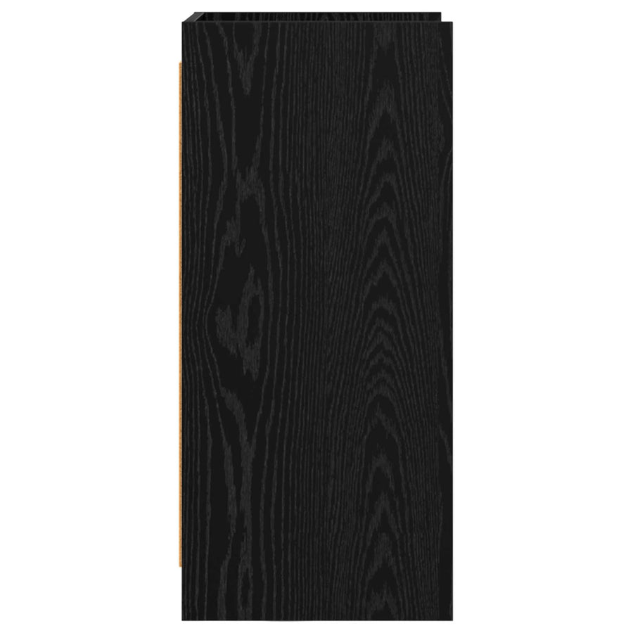Dressoir Zwart eiken 40 x 36 x 80 cm Bewerkt hout