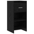 Dressoir zwart eiken 40x36x80 cm bewerkt hout