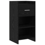 Dressoir zwart eiken 40x36x80 cm bewerkt hout