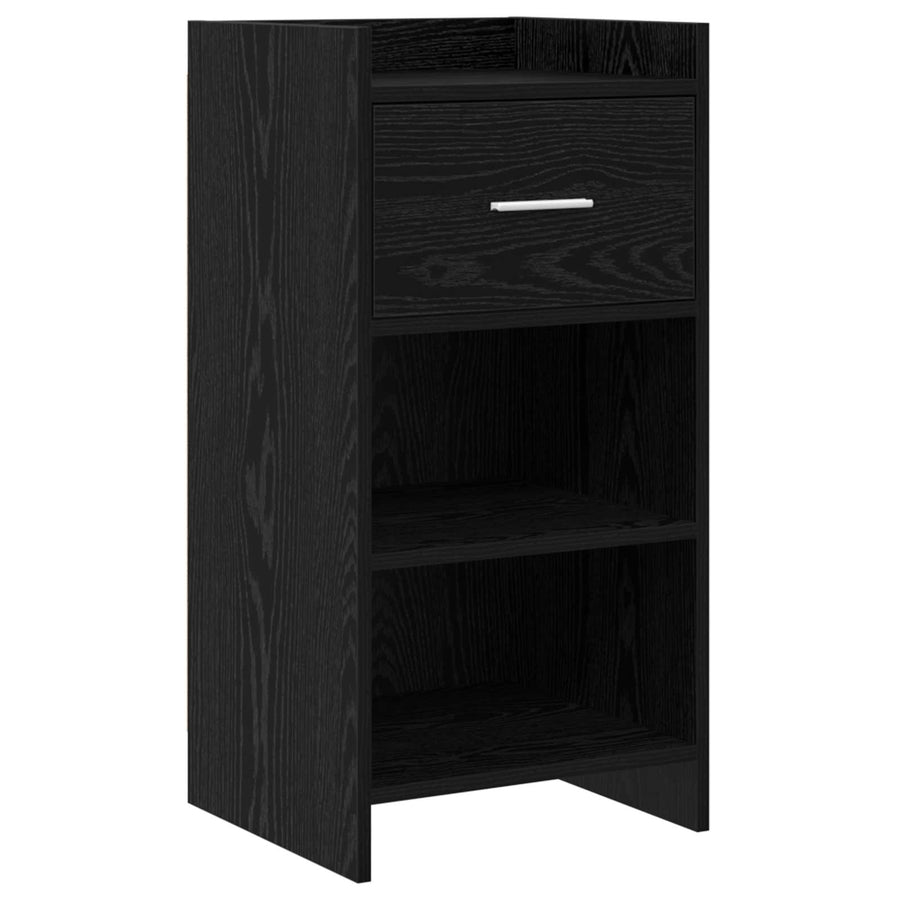 Dressoir Zwart eiken 40 x 36 x 80 cm Bewerkt hout