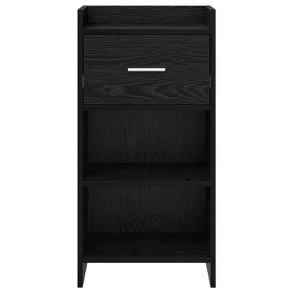 Dressoir Zwart eiken 40 x 36 x 80 cm Bewerkt hout