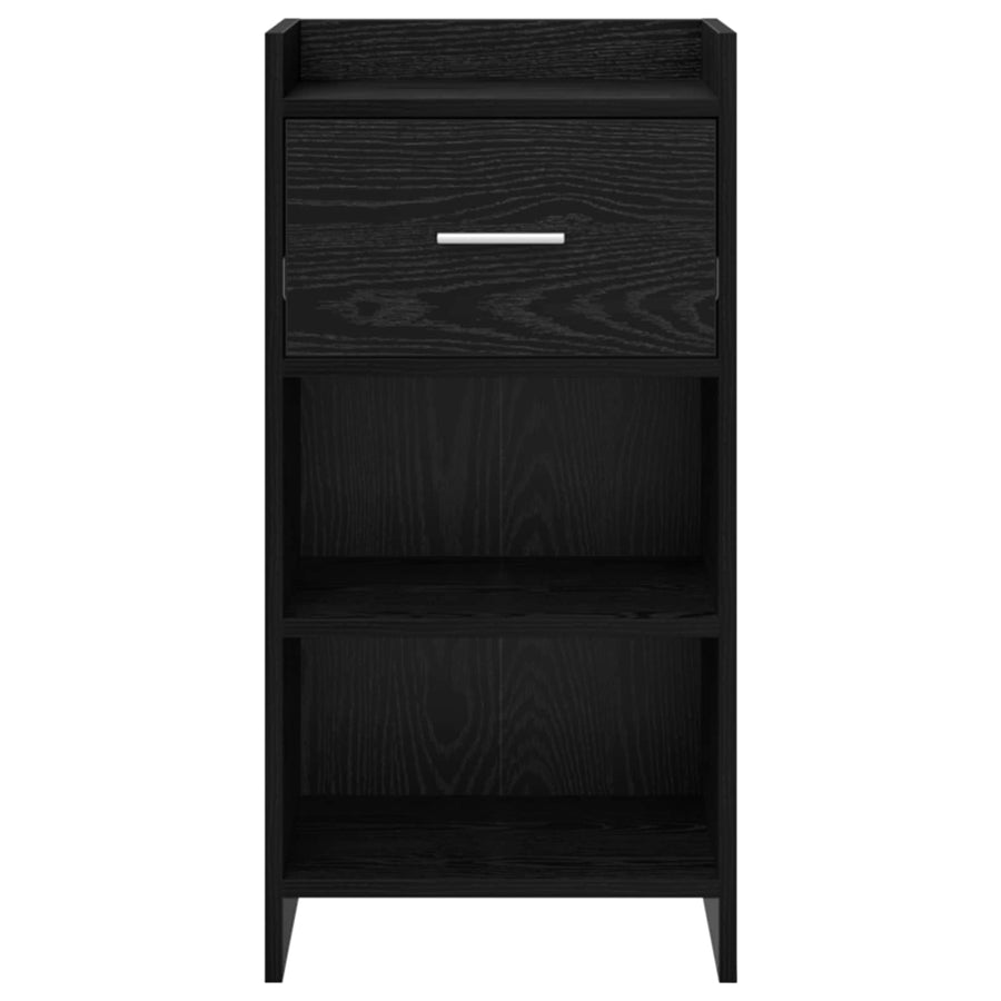 Dressoir Zwart eiken 40 x 36 x 80 cm Bewerkt hout
