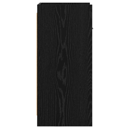 Dressoir Zwart eiken 40 x 36 x 80 cm Bewerkt hout