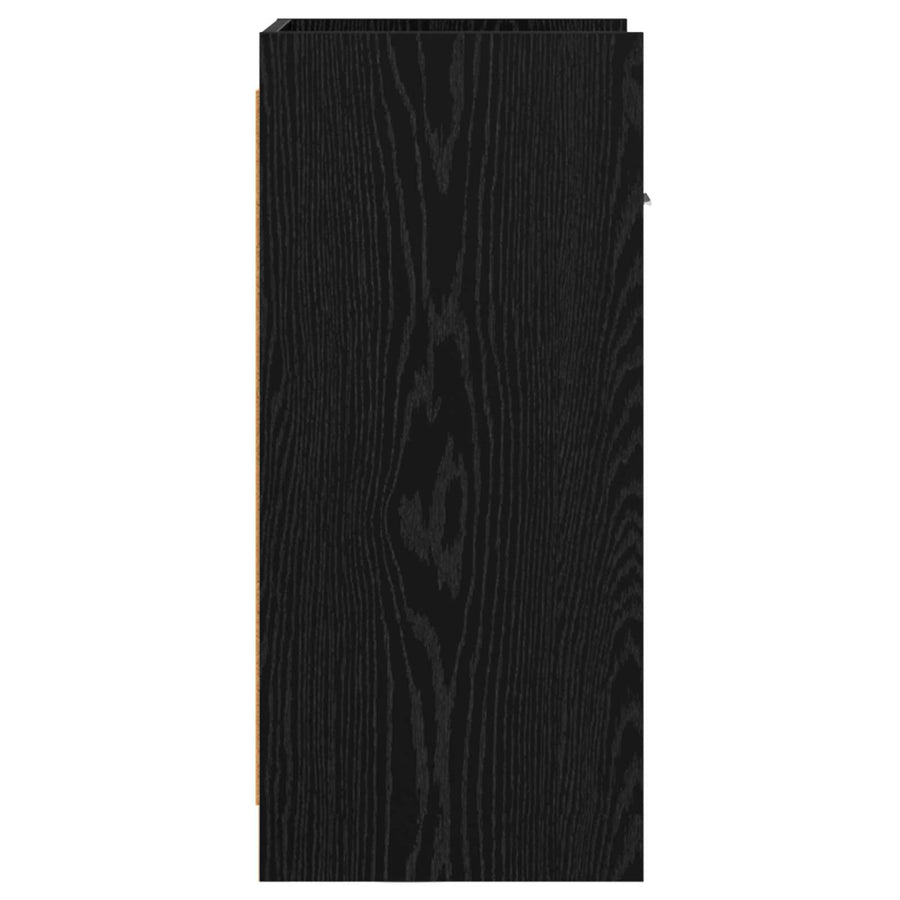 Dressoir Zwart eiken 40 x 36 x 80 cm Bewerkt hout