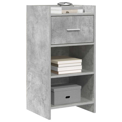 Dressoir Betongrijs 40 x 36 x 80 cm Bewerkt hout