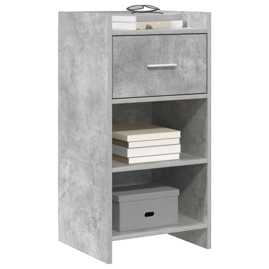Dressoir Betongrijs 40 x 36 x 80 cm Bewerkt hout