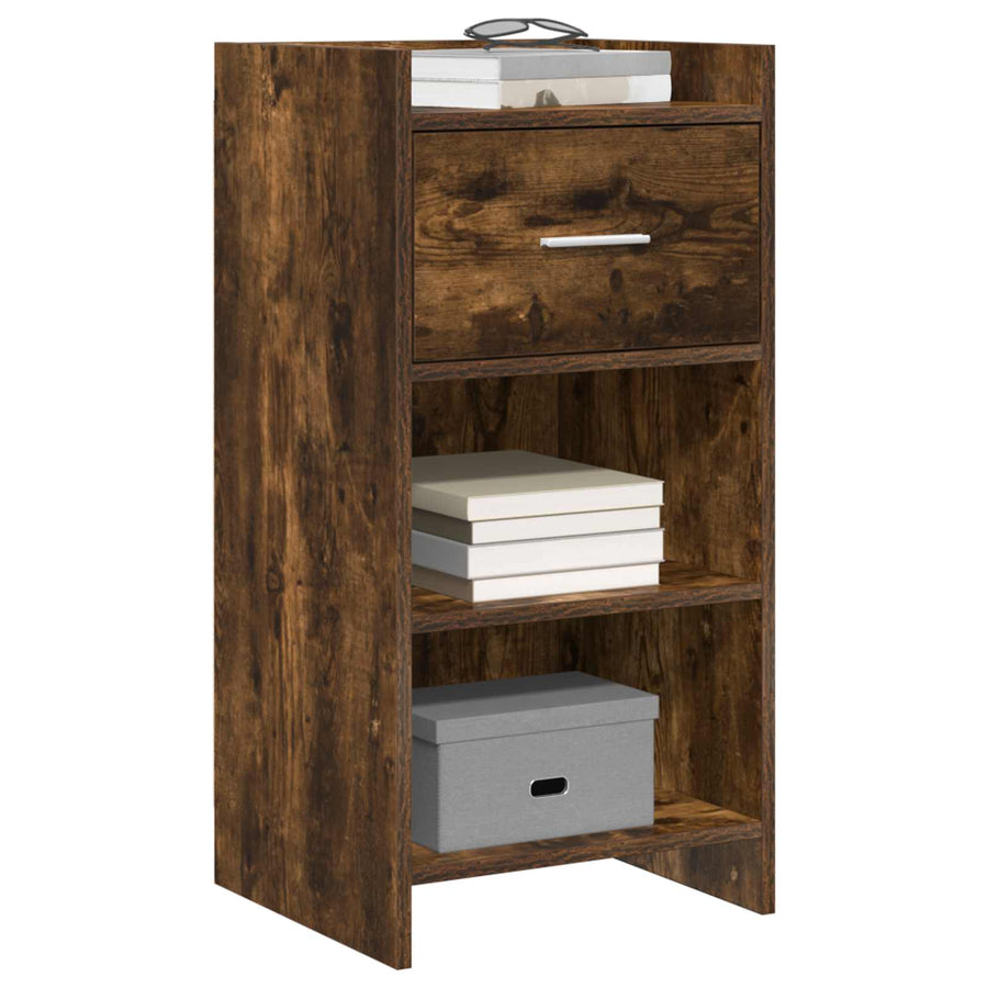 Dressoir Gerookt eiken 40 x 36 x 80 cm Bewerkt hout