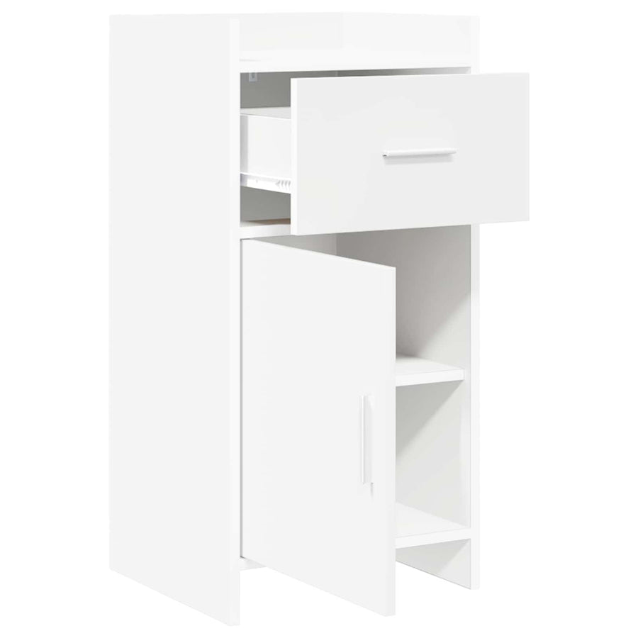 Dressoir Wit 40 x 36 x 80 cm Bewerkt hout