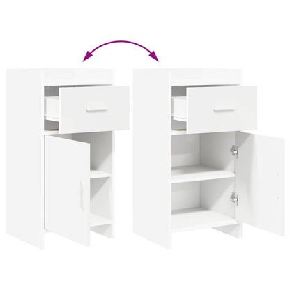 Dressoir Wit 40 x 36 x 80 cm Bewerkt hout