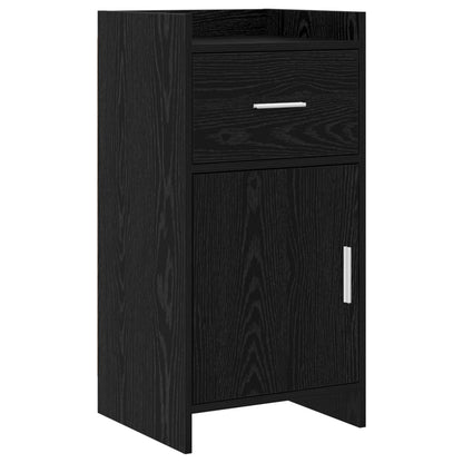 Dressoir Zwart eiken 40 x 36 x 80 cm Bewerkt hout