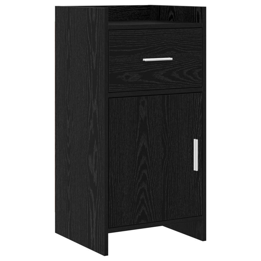 Dressoir Zwart eiken 40 x 36 x 80 cm Bewerkt hout