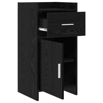 Dressoir Zwart eiken 40 x 36 x 80 cm Bewerkt hout
