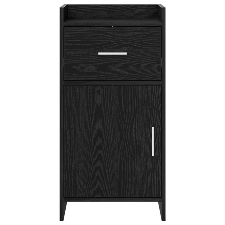 Dressoir Zwart eiken 40 x 36 x 80 cm Bewerkt hout