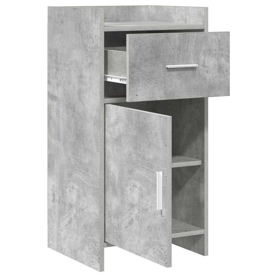 Dressoir Betongrijs 40 x 36 x 80 cm Bewerkt hout