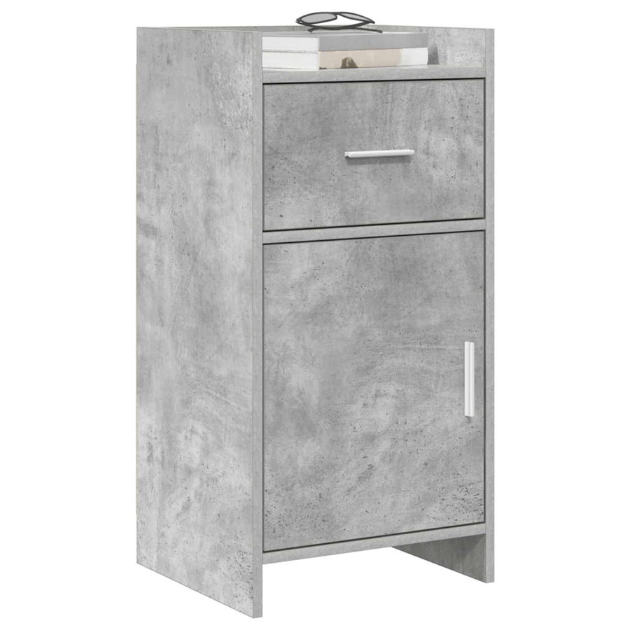 Dressoir Betongrijs 40 x 36 x 80 cm Bewerkt hout