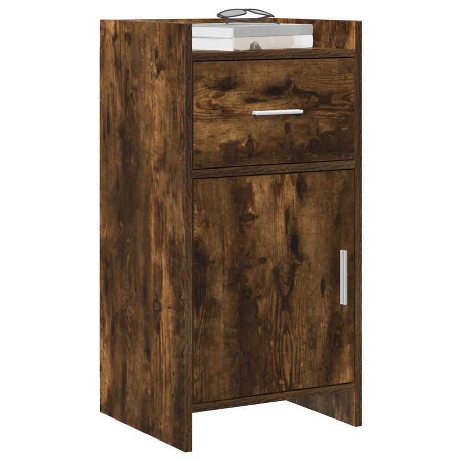 Dressoir Gerookt eiken 40 x 36 x 80 cm Bewerkt hout